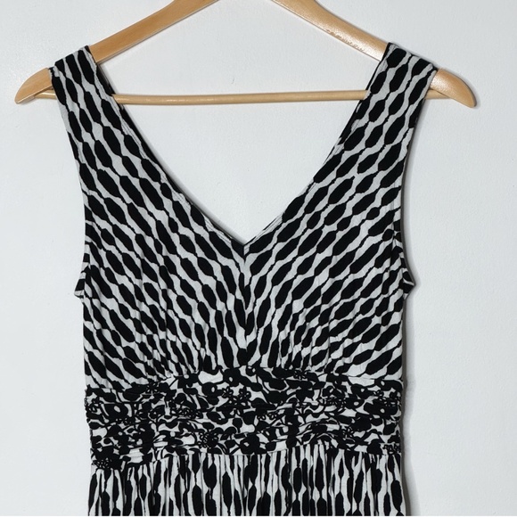 NWT Anthropologie Dress Plenty By Tracy Reece Maxi Black Print Marcia Stretch - Picture 7 of 16